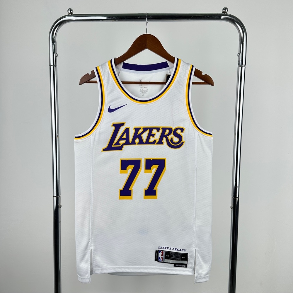 Nike White Basketball Jersey with Lakers Design